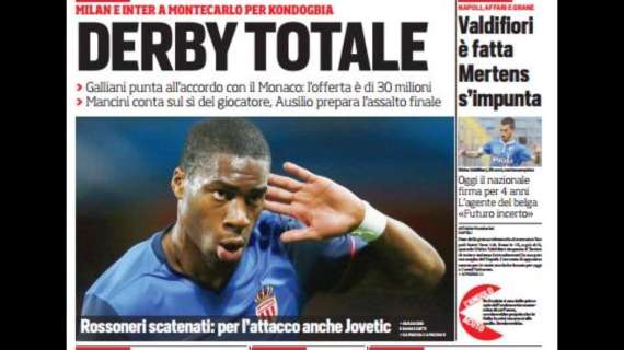 Prime pagine - Intrigo Kondogbia, Mancini ha il suo sì. Biabiany sogna l'Inter: "Vorrei tornare per restare"