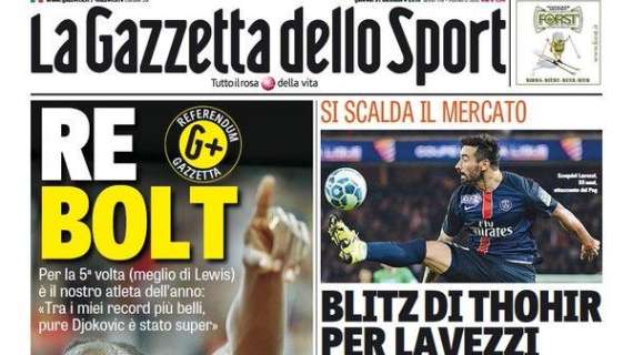 Prime pagine - Mancini e Thohir spingono per Lavezzi. L'Inter vale 80 milioni in più grazie al suo tecnico