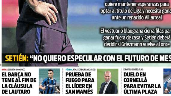 Prima pagina Sport - Il Barça non teme la fine della clausola di Lautaro