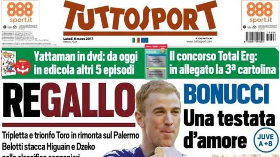 Prima pagina TS - Pioli, manita anti Conte