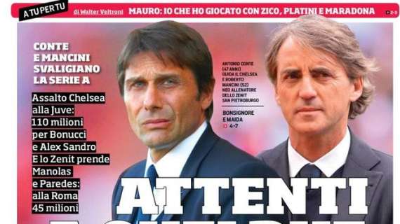 Prima CdS - Mancini e Conte svaligiano la serie A: Manolas e Paredes allo Zenit per 45 milioni