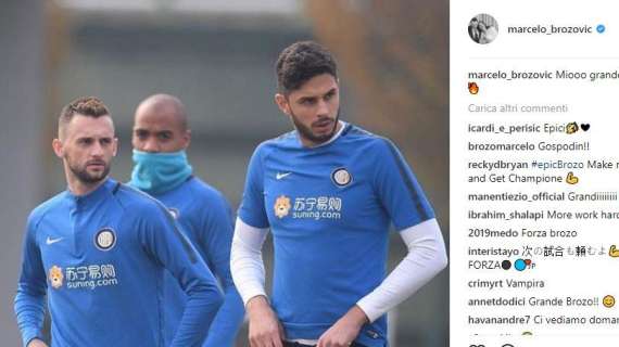 Brozovic abbraccia Ranocchia: "Mio grande amico"