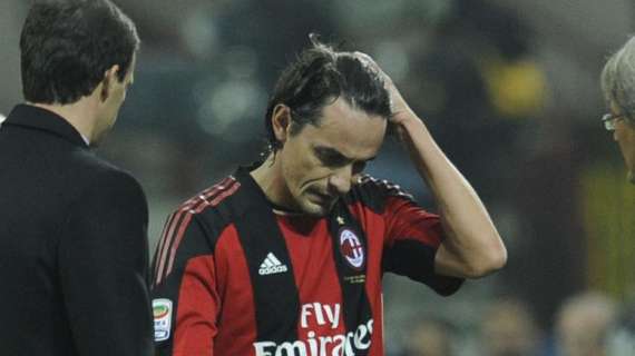 Inzaghi si dispera dopo l&#039;infortunio