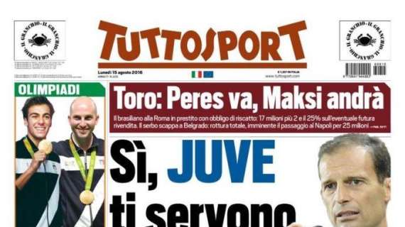 Prima pagina TS - L'Inter a caccia di un difensore