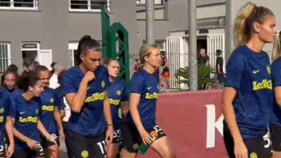 Primo stop per l'Inter Women: la Roma campione d'Italia si impone 2-0 al Tre Fontane