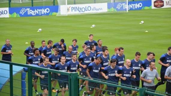 Pinetina, allenamento in vista del match di Amburgo