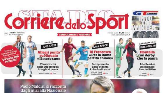 Prima pagina CdS - Montella, derby che fa paura