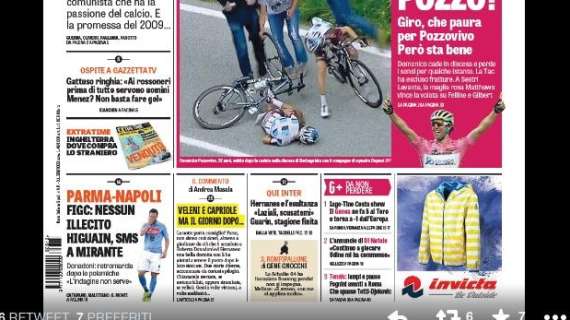 Prime Pagine - Stagione finita per Guarin, Hernanes chiede scusa e Dybala va alla Juventus per 32+8 mln