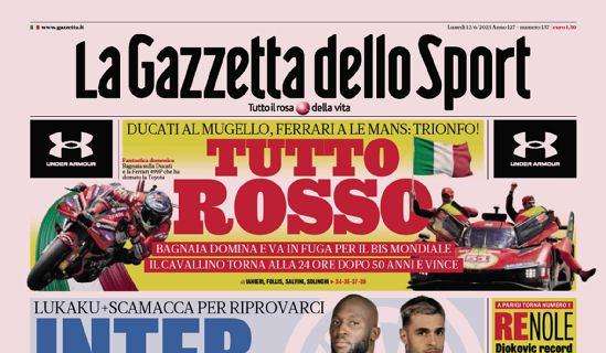 Prima pagina GdS - Inter formato gigante, Lukaku-Scamacca per riprovarci