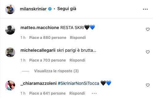 Skriniar al PSG? I tifosi dell'Inter non ci stanno e lanciano l'assalto su Instagram: "Resta all'Inter, Parigi è brutta"
