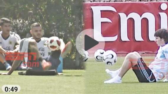 VIDEO - Icardi come Messi: virtuosismo con la palla da terra
