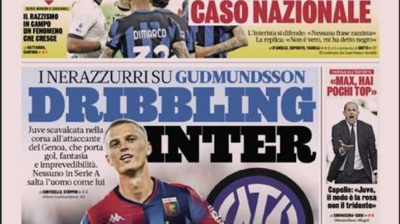 Prima GdS - Dribbling Inter: nerazzurri su Gudmundsson. Scavalcata la Juve 