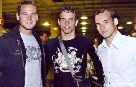 I tre fratelli Sneijder: da destra Wesley, Rodney e il maggiore Jeffrey