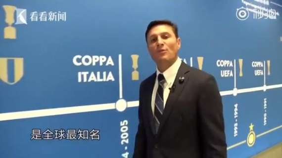 Zanetti presenta l'Inter all'Expo cinese: "Noi unica italiana con il Triplete"