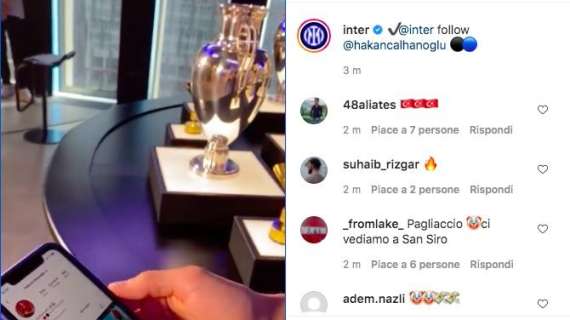 Calhanoglu lascia il Milan e sposa l'Inter. E arriva anche il follow su Instagram