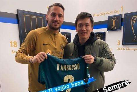 D'Ambrosio lascia l'Inter, il messaggio di Zhang: "Grazie Dani, ti voglio bene. Per sempre uno di noi"