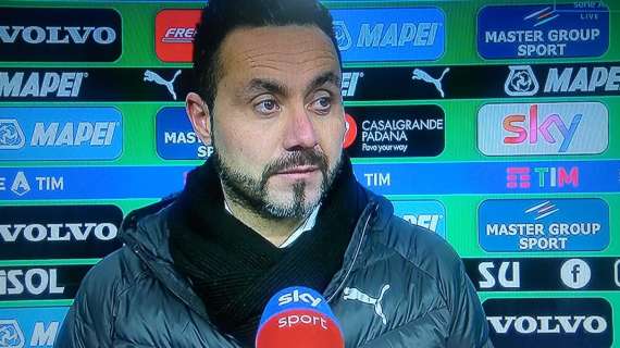 Sassuolo, De Zerbi a Sky: "Presi i primi due gol in maniera brutta, partita indirizzata dopo 13'"