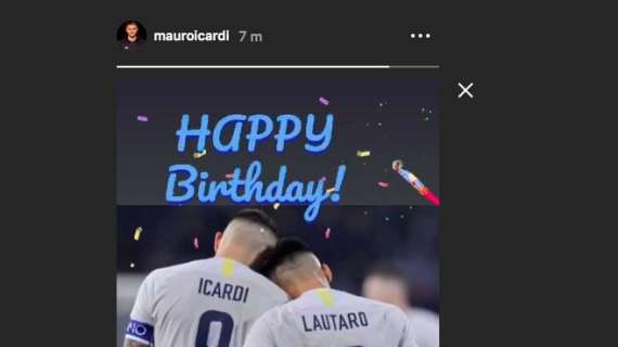 Icardi, auguri a Lautaro Martinez: "Happy birthday cumpa!"