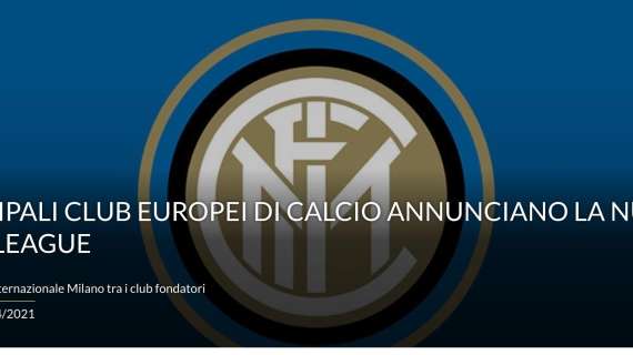 Nasce la Superlega, il comunicato dell'Inter: "Necessaria una visione strategica e un approccio sostenibile"