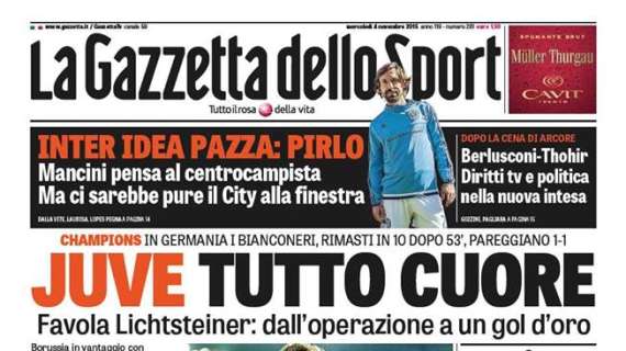 Prime pagine - Inter, pazza idea Pirlo. In prestito da gennaio, Mancini cerca più qualità. Ma c'è pure il City