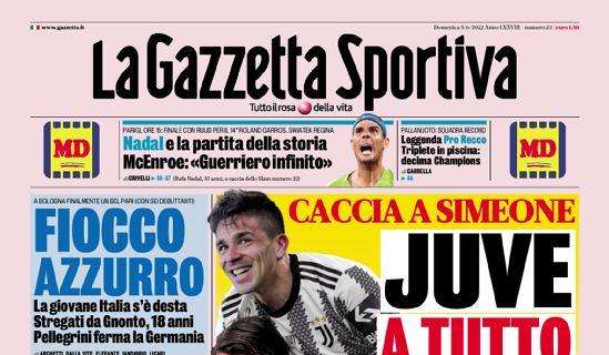 Prima pagina GdS - Dybala-Inter, qua la mano. Idea Loftus-Cheek