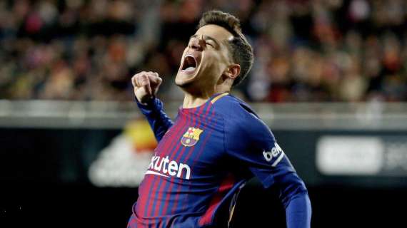 Coutinho, bastano 3': primo gol ufficiale con il Barça