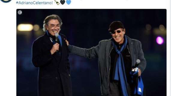 L'Inter celebra Celentano: "Auguri eterno ragazzo"