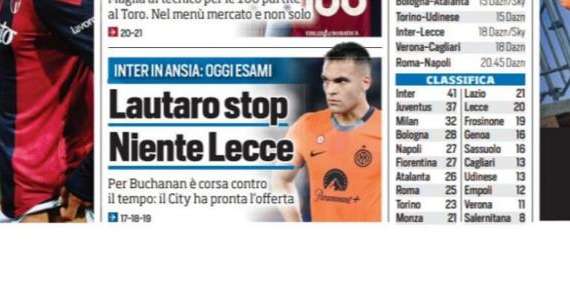 Prima TS - Lautaro stop, niente Lecce. Per Buchanan è corsa contro il tempo: il City ha pronta l'offerta