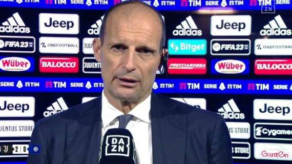 Juve, Allegri a DAZN: "Fortunati nel primo tempo contro una grande Inter. Ma ora sappiamo leggere i momenti"