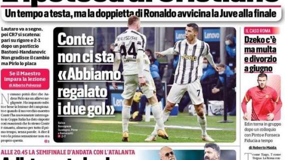 Prima pagina CdS - Inter ko al Meazza, Conte non ci sta: "Abbiamo regalato due gol"