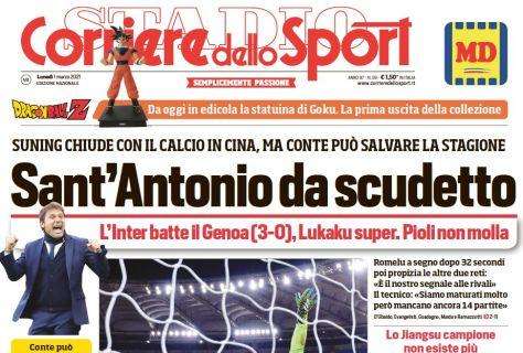 Prima CdS - Sant'Antonio da Scudetto. Suning chiude con il calcio in Cina, ma Conte può salvare la stagione