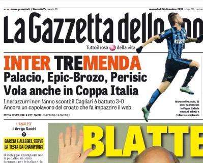 Prime pagine - Inter champagne, i nerazzurri non si fermano più. Travolto anche il Cagliari, capolavoro Brozovic