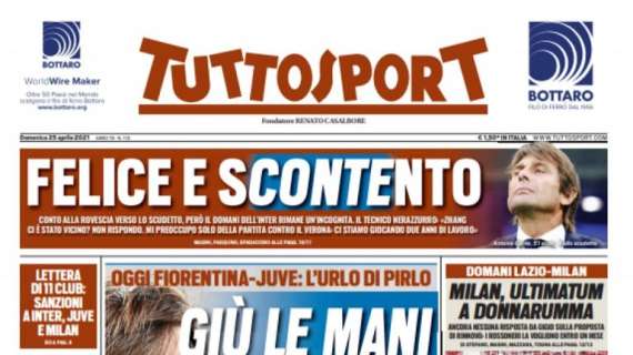 Prima pagina TS - Felice e sContento. Conto alla rovescia Scudetto, ma il futuro è un'incognita