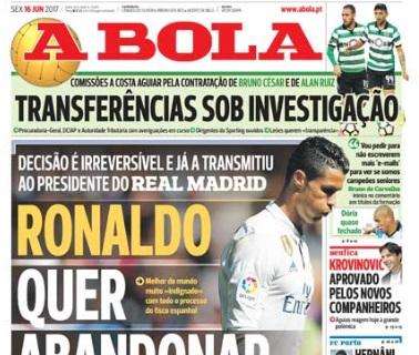 Clamoroso A Bola: "Ronaldo lascia il Real Madrid"