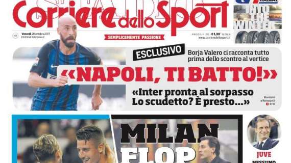Prima CdS - Borja Valero sicuro: "Napoli, ti batto! L'Inter è pronta al sorpasso. Scudetto? È presto"