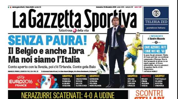 Prime pagine - StraInter, Mancini indovina tutto e spaventa le altre. Prove di fuga per i quasi perfetti