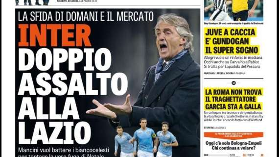 Prime pagine - Inter, doppio assalto alla Lazio. E intanto si prende Feghouli. Thohir, blinda Mancini