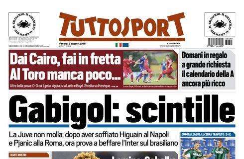 Prima pagina TS - Gabigol, la Juve vuole beffare l'Inter