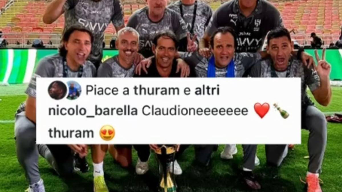 L'Inter non dimentica la Inzaghi-band: Barella e Thuram esultano con Spicciariello