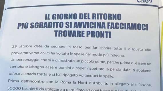 La Curva Nord prepara 'l'accoglienza' a Lukaku: "50mila fischietti per chi ha tradito la maglia dell'Inter"
