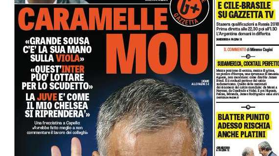 Prime Pagine - Mourinho: "L'Inter può lottare per lo Scudetto". E Morata lancia la sfida: "Dobbiamo vincere"