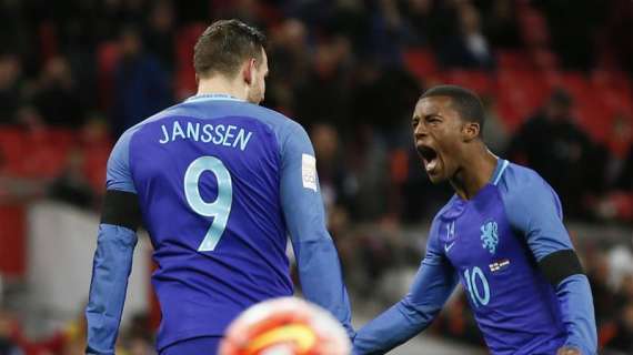 TS - Wembley, Janssen in gol. E Ausilio lo osserva