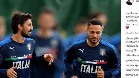 D'Ambrosio ricorda Astori: "Impossibile dimenticare chi ti ha dato molto da ricordare. Riposa in pace"