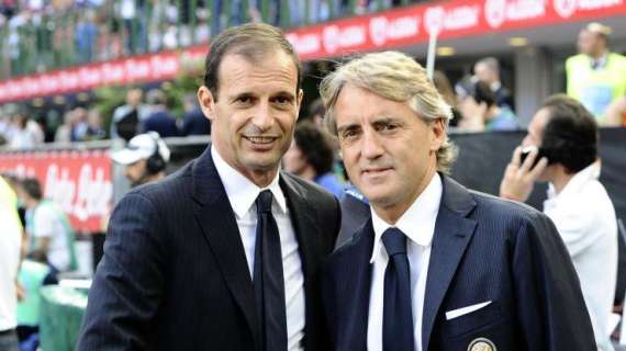 TS - Mancini-Allegri, sfida dentro e fuori dal campo