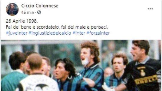 Colonnese ricorda Juve-Inter '98: "Fai del bene e scordatelo, fai del male e pensaci"