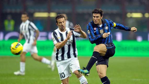 Alex Del Piero e Javier Zanetti, una foto insieme aspettando Juventus-Inter