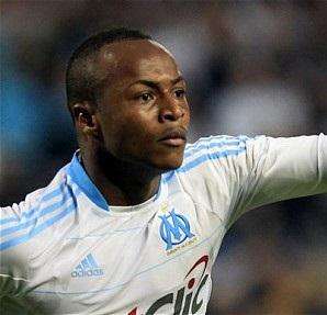 Andr&eacute; Ayew, attaccante ghanese del Marsiglia