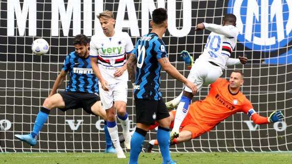 Inter-Sampdoria - Ayroldi impreciso: il Var lo aiuta sul rigore. Il gol blucerchiato è di Keita e non di Candreva 