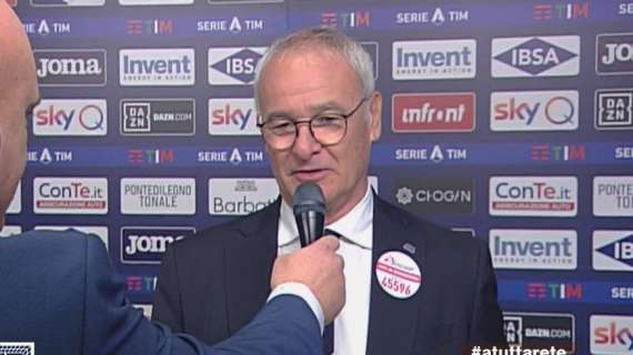 Samp, Ranieri: "Serve più determinazione, ma anche un pizzico di fortuna in più. Con l'Inter sarà un'altra battaglia"