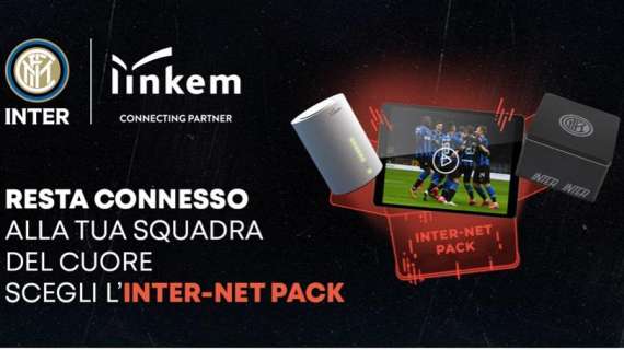 Inter e Linkem: ecco l'Inter-Net Pack con vantaggi ad hoc per i tifosi nerazzurri
